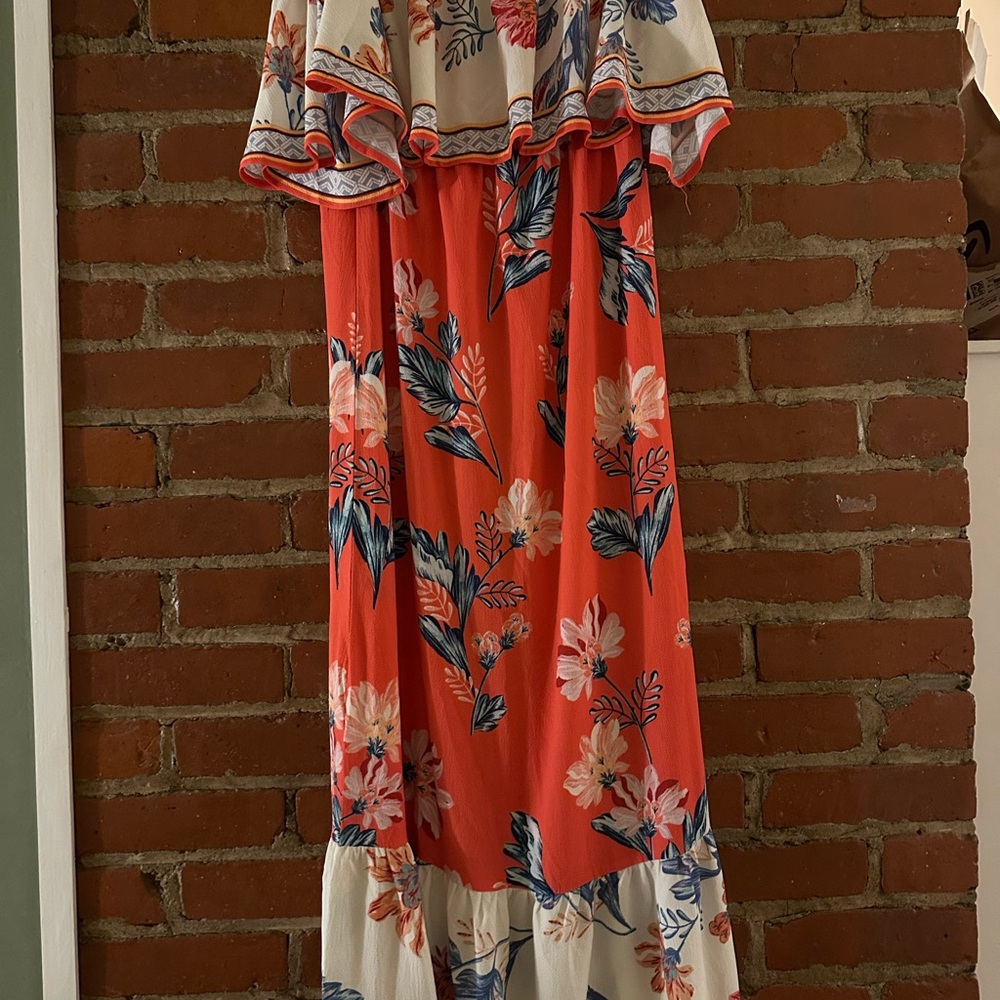 Floral Maxi Dress with Ruffle Hem